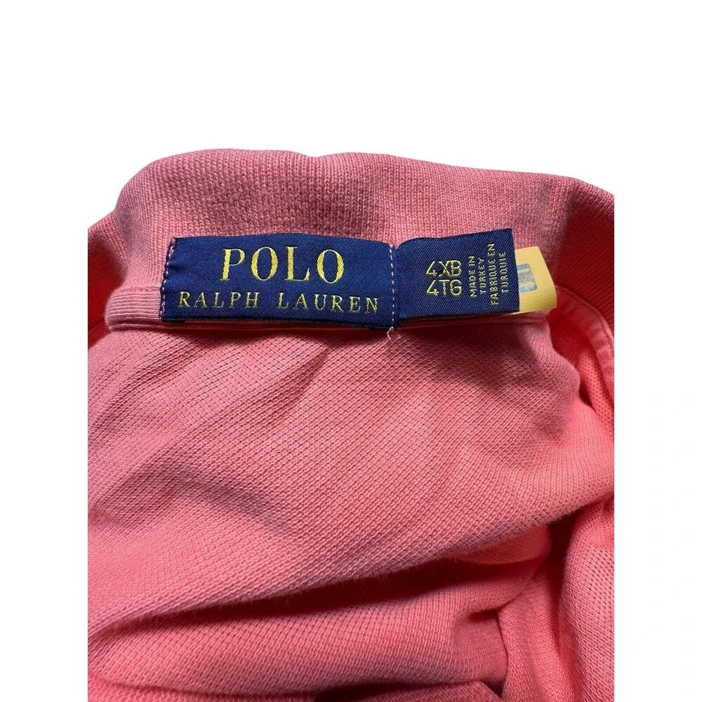 Polo Ralph Lauren Short Sleeve Shirt Size 4XB Orange Pony‎ Preppy Classic #IJ8